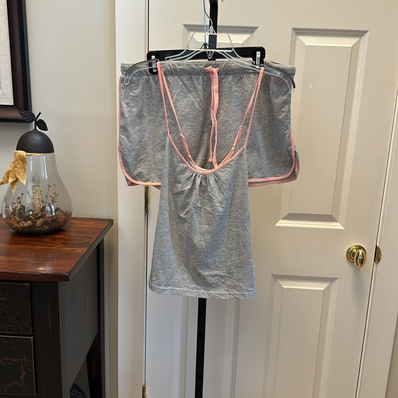 CALME by JOHNNY WAS Tank Top And Elastic Waistband Night and Day Short Set - Picture 4 of 15